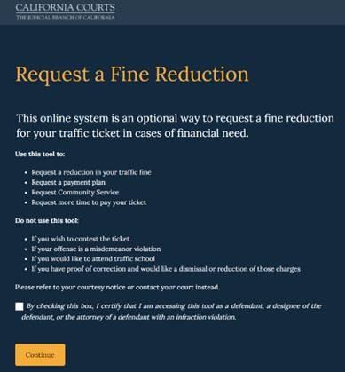 Request a Fine Reduction